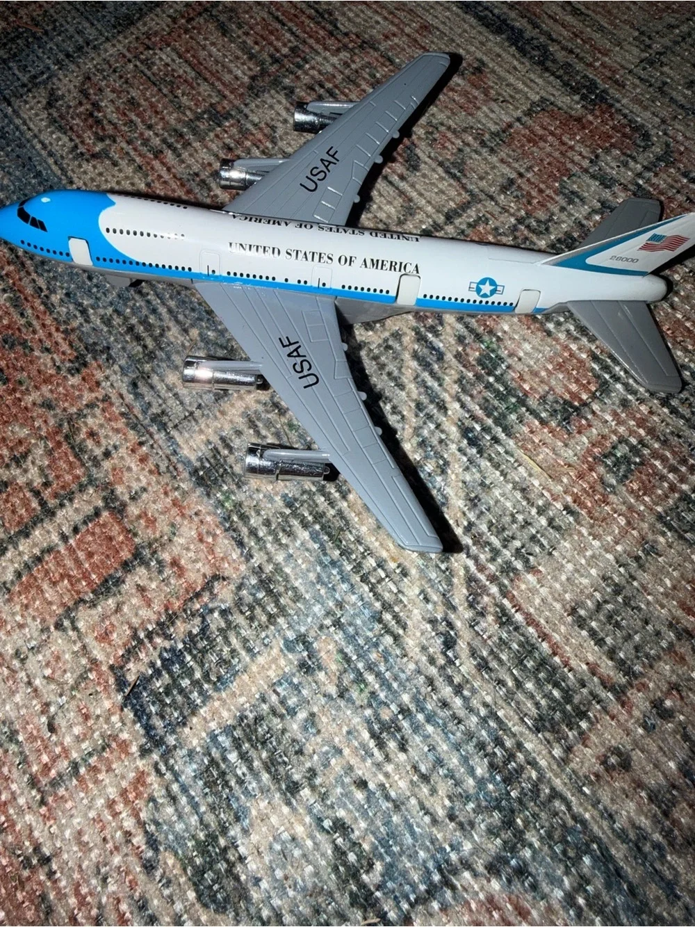 Diecast Airplane USAF 1- 28000 7.5”x 6.25” 1212 w/Opening Doors